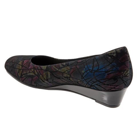 Trotters Lauren T1110-095 Womens Black Leather Slip On Loafer Flats Shoes