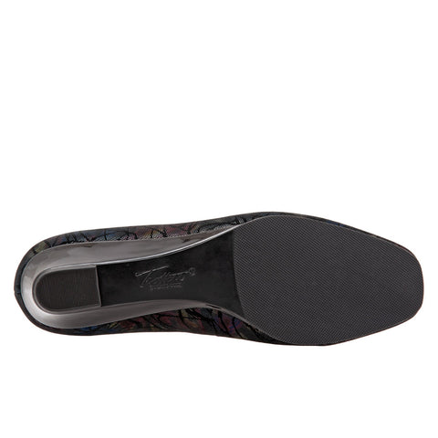 Trotters Lauren T1110-095 Womens Black Leather Slip On Loafer Flats Shoes