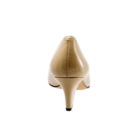 Trotters Penelope T1355-130 Womens Beige Leather Pumps Heels Shoes