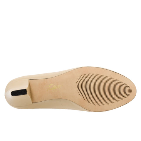 Trotters Penelope T1355-130 Womens Beige Leather Pumps Heels Shoes