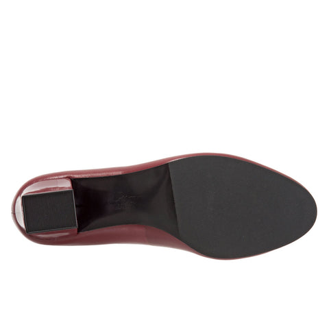 Trotters Candela T1562-601 Womens Red Narrow Leather Pumps Heels Shoes