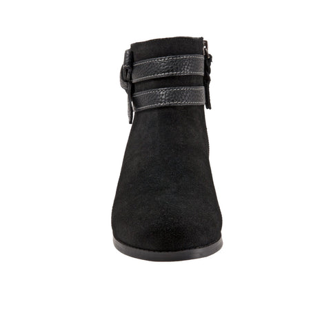 Trotters Luxury T1657-003 Womens Black Leather Zipper Ankle & Booties Boots
