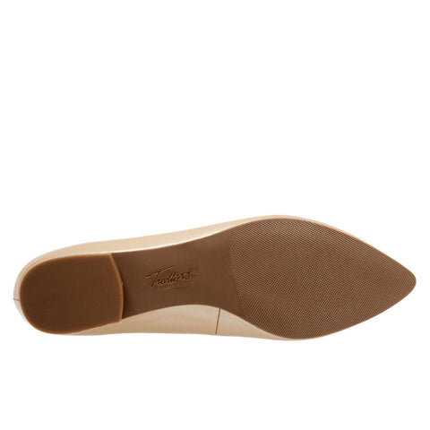 Trotters Harlowe T1707-712 Womens Gold Wide Leather Loafer Flats Shoes