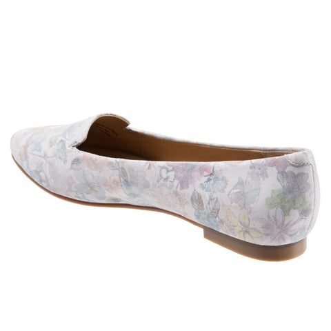 Trotters Harlowe T1707-902 Womens Gray Leather Slip On Loafer Flats Shoes