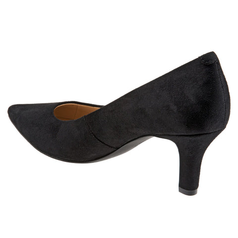 Trotters Noelle T1714-003 Womens Black Leather Slip On Pumps Heels Shoes