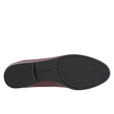 Trotters Anastasia T1750-627 Womens Burgundy Leather Loafer Flats Shoes