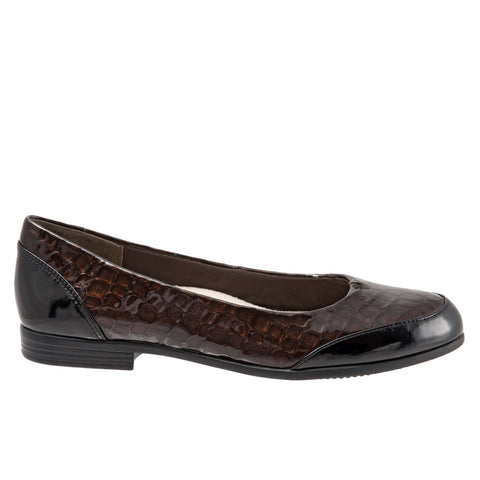 Trotters Arnello T1751-242 Womens Brown Narrow Leather Loafer Flats Shoes