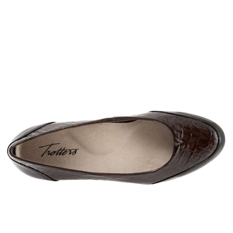 Trotters Arnello T1751-242 Womens Brown Narrow Leather Loafer Flats Shoes