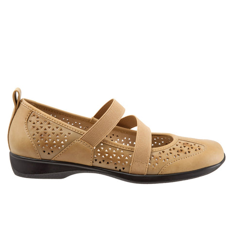 Trotters Josie T1761-253 Womens Brown Narrow Leather Mary Jane Flats Shoes