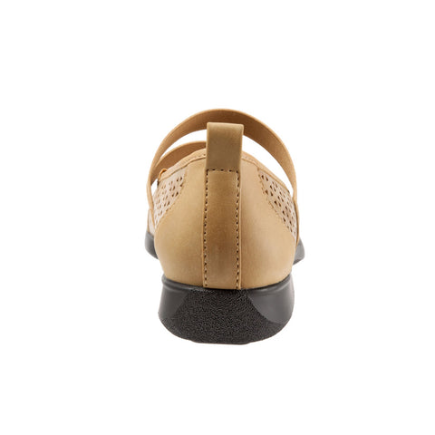 Trotters Josie T1761-253 Womens Brown Narrow Leather Mary Jane Flats Shoes
