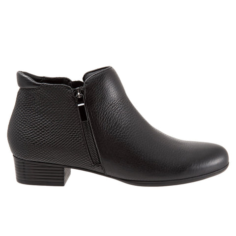 Trotters Major T1762-017 Womens Black Extra Wide Ankle & Booties Boots