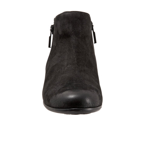Trotters Major T1762-036 Womens Black Leather Zipper Ankle & Booties Boots