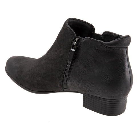 Trotters Major T1762-036 Womens Black Leather Zipper Ankle & Booties Boots