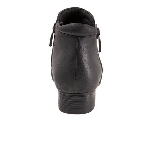 Trotters Major T1762-036 Womens Black Leather Zipper Ankle & Booties Boots