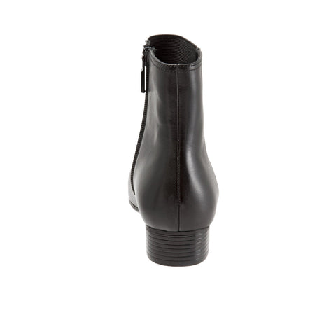 Trotters Monte T1766-001 Womens Black Leather Zipper Ankle & Booties Boots