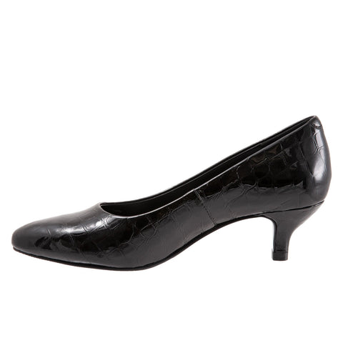 Trotters Kiera T1805-045 Womens Black Narrow Leather Pumps Heels Shoes