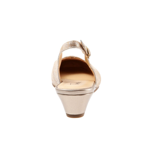 Trotters Lenora T1806-292 Womens Beige Leather Slingback Flats Shoes