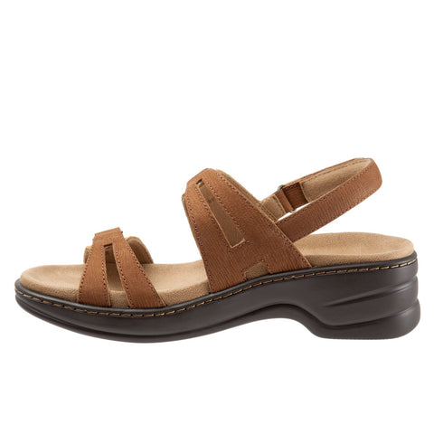 Trotters Newton T1811-253 Womens Brown Leather Strap Slingback Sandals Shoes