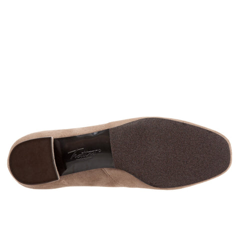 Trotters Delse T1852-135 Womens Brown Extra Wide Suede Pumps Heels Shoes
