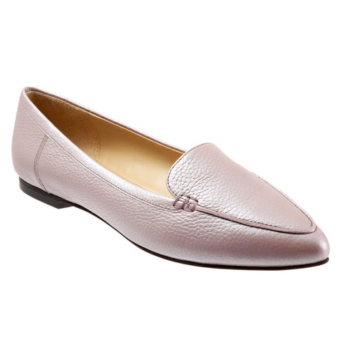 Trotters Ember T1853-715 Womens Pink Leather Loafer Flats Shoes