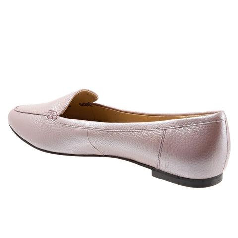 Trotters Ember T1853-715 Womens Pink Wide Leather Loafer Flats Shoes