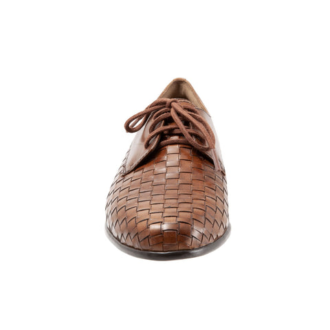 Trotters Lizzie T1858-206 Womens Brown Leather Loafer Flats Shoes