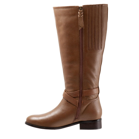 Trotters Liberty Wide Calf T1861-206 Womens Brown Extra Wide Knee High Boots