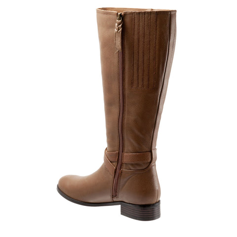 Trotters Liberty Wide Calf T1861-206 Womens Brown Extra Wide Knee High Boots