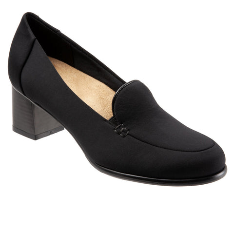 Trotters Quincy T1864-071 Womens Black Narrow Leather Pumps Heels Shoes