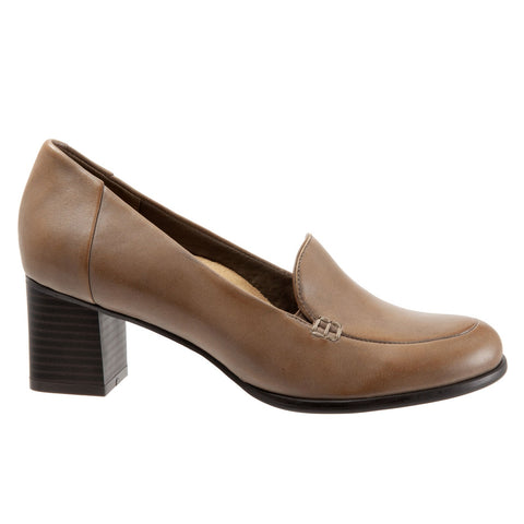 Trotters Quincy T1864-104 Womens Brown Narrow Leather Pumps Heels Shoes