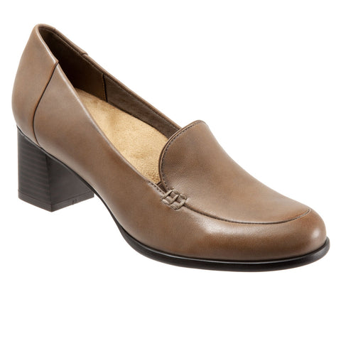 Trotters Quincy T1864-104 Womens Brown Narrow Leather Pumps Heels Shoes