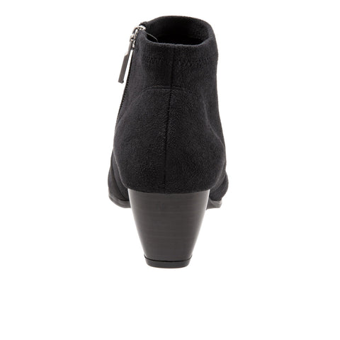 Trotters Maris T1867-001 Womens Black Leather Zipper Ankle & Booties Boots