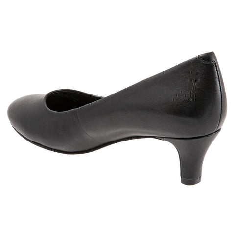 Trotters Fab T1905-001 Womens Black Narrow Leather Pumps Heels Shoes