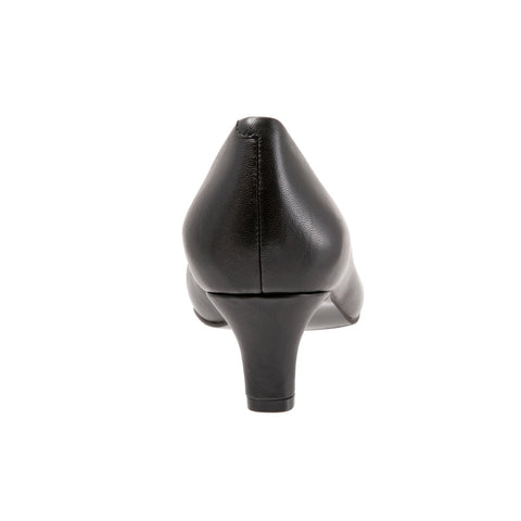 Trotters Fab T1905-001 Womens Black Narrow Leather Pumps Heels Shoes