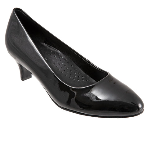 Trotters Fab T1905-005 Womens Black Leather Pumps Heels Shoes