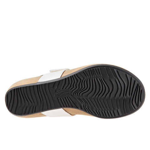 Trotters Pamola T1916-100 Womens White Leather Slingback Sandals Shoes