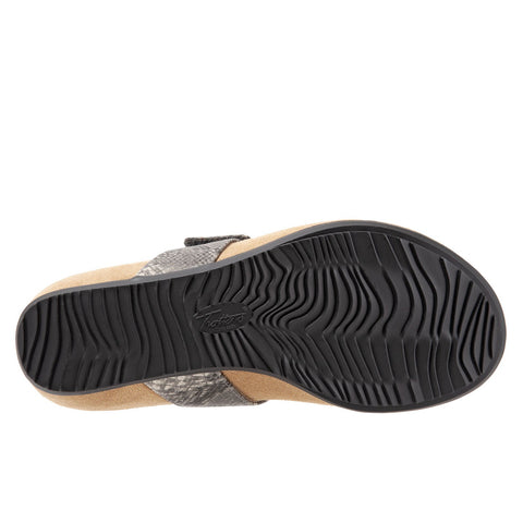 Trotters Petaluma T1917-034 Womens Black Leather Flip Flops Sandals Shoes