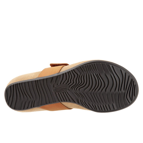 Trotters Petaluma T1917-253 Womens Brown Leather Flip Flops Sandals Shoes