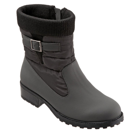 Trotters Berry Mid T1952-020 Womens Gray Extra Wide Casual Dress Boots