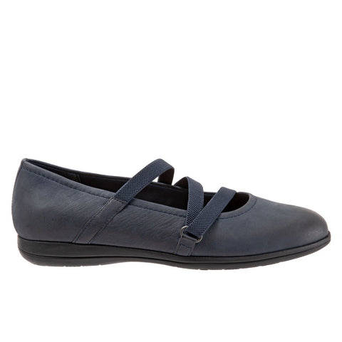Trotters Della T1953-400 Womens Blue Narrow Leather Slingback Heels Shoes