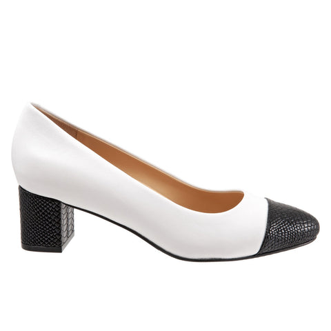 Trotters Kiki T1957-125 Womens Beige Narrow Leather Pumps Heels Shoes