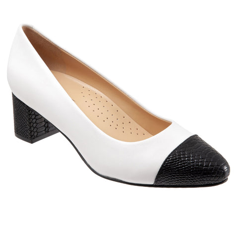 Trotters Kiki T1957-125 Womens Beige Narrow Leather Pumps Heels Shoes