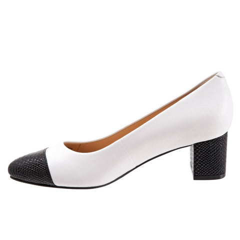 Trotters Kiki T1957-125 Womens Beige Narrow Leather Pumps Heels Shoes