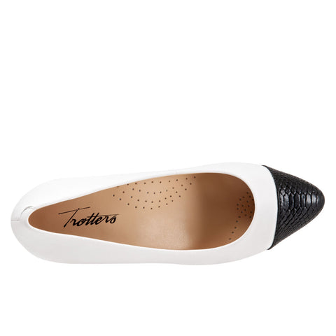 Trotters Kiki T1957-125 Womens Beige Narrow Leather Pumps Heels Shoes