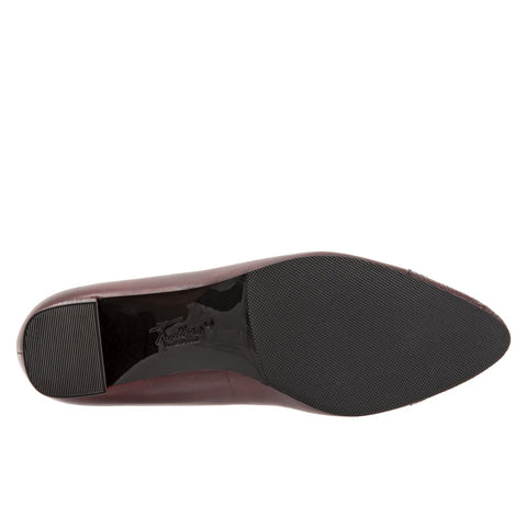 Trotters Kiki T1957-627 Womens Burgundy Narrow Leather Pumps Heels Shoes