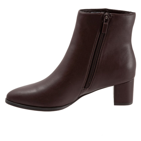 Trotters Kim T1958-200 Womens Brown Narrow Leather Ankle & Booties Boots