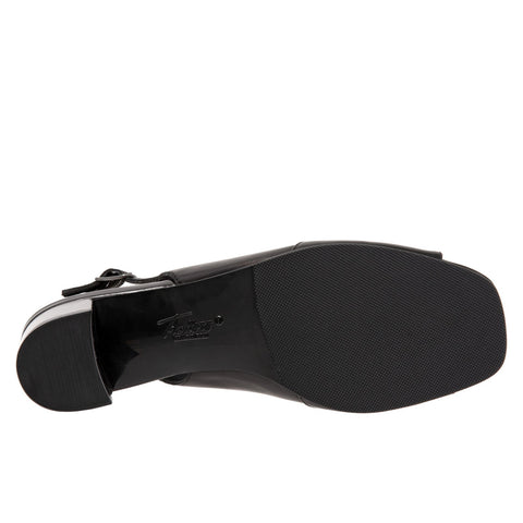 Trotters Monique T2002-007 Womens Black Narrow Leather Loafer Flats Shoes
