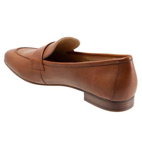 Trotters Gemma T2005-295 Womens Brown Leather Slip On Loafer Flats Shoes