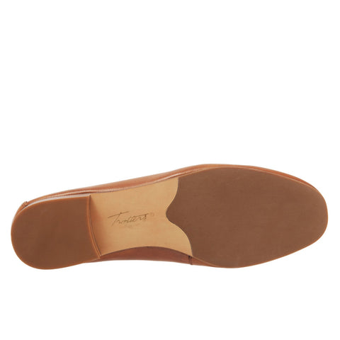 Trotters Gemma T2005-295 Womens Brown Leather Slip On Loafer Flats Shoes