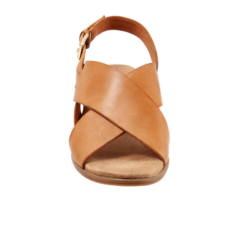Trotters Michelle T2012-274 Womens Brown Leather Heeled Sandals Shoes